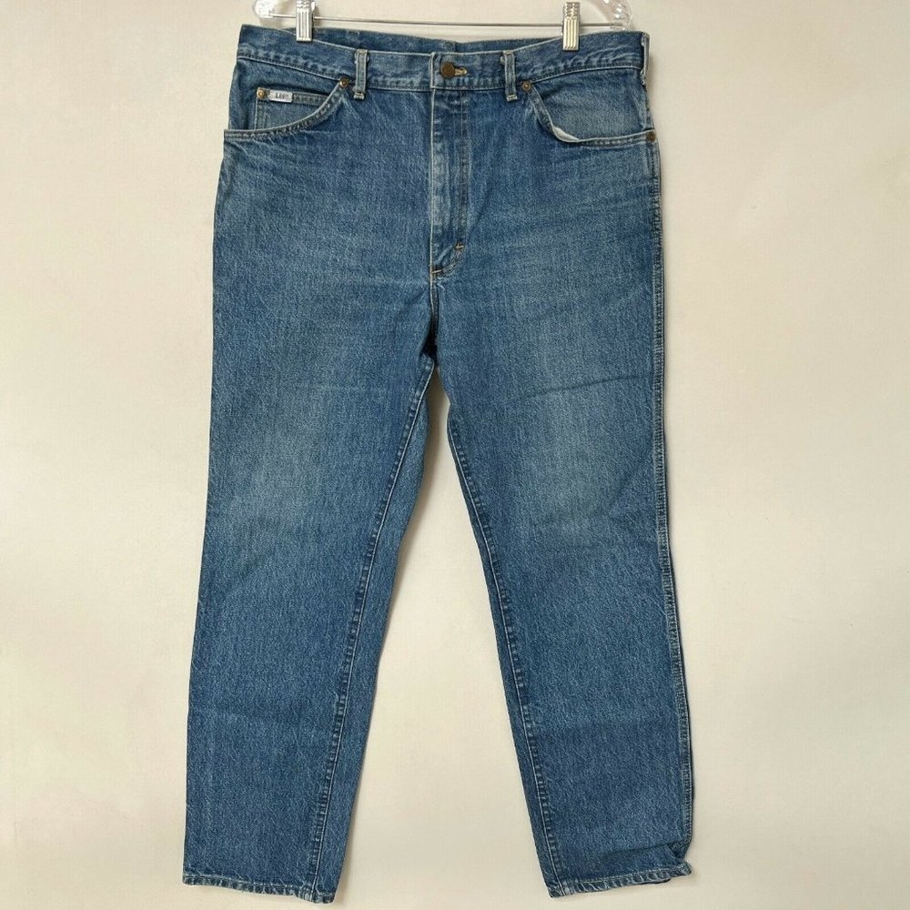 Vintage Lee Mom Jeans High Waisted Tapered Medium Wash Womens Plus Size 18